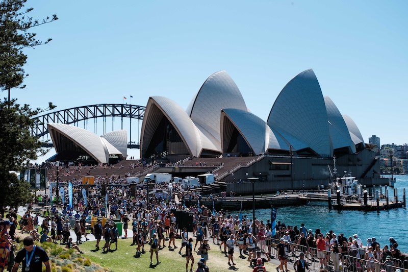 View of the finish area at the Sydney Opera House