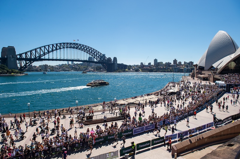 View of the finish area from the top