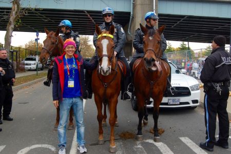 Posing with the Police