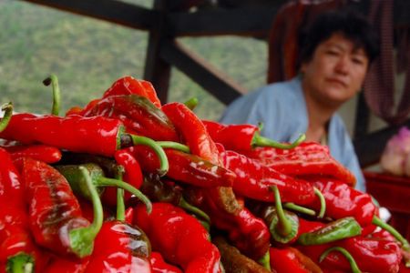 Chillies at market place