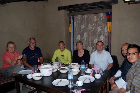 Enjoying local dishes after a long day of tour